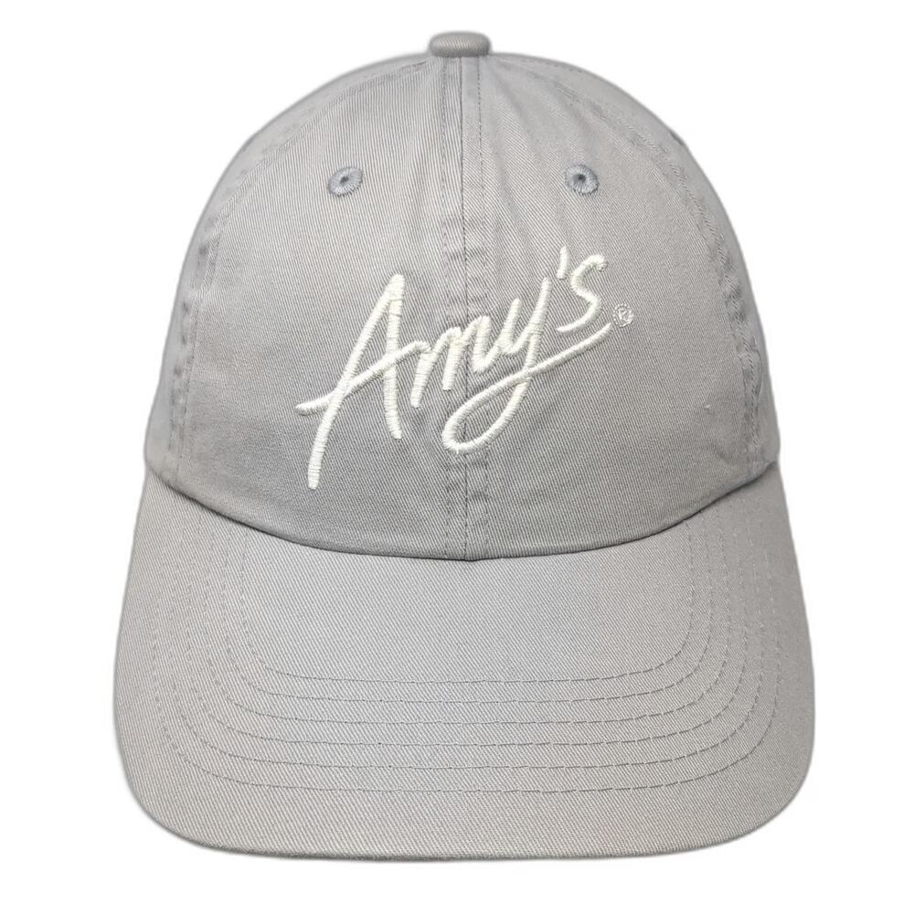 Port Authority Baseball Cap Gray One Size Amys Kitchen Logo Cotton Slideback Hat